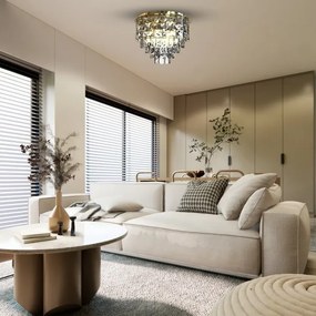 Mennyezeti lámpa LUXURIA 9xE14/40W/230V átm. 48 cm arany