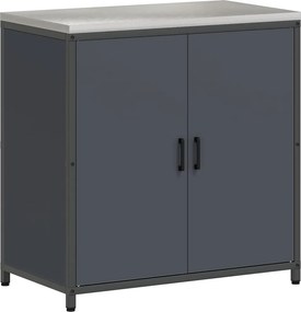 vidaXL Konyhai Tárolás polcokkal ajtóval Antracit 60 x 50 x 92 cm Acél