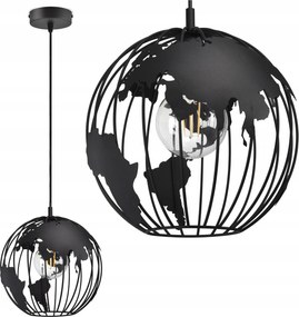 FĂŒggĆ lĂĄmpa CsillĂĄr Globus Fekete FehĂ©r SzĂŒrke