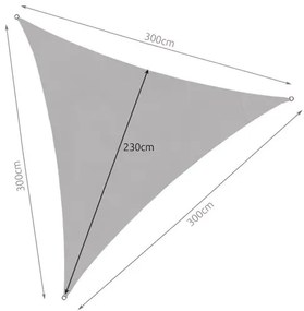 Sunshade sail 3x3x3m gray Gardlov 23147