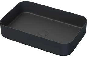 BATH DELUXE 06-052-18-02-00 - LJORDAL pult fölé szerelhető mosdó 52x34 cm, acél/fekete