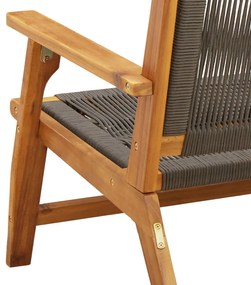 Kerti Pad Szürke 76x122x73 cm Tömör Akácfa