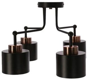 Csillár OLENA 4xE27/60W/230V fekete