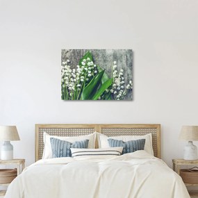 A gyöngyvirág képe (üvegen) (70x50 cm)