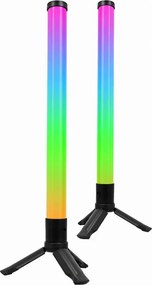 SZETT 2x LED RGBIC dimmelhető asztali lámpa LED/5W/5V fekete + távirányító