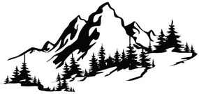 Fém fali dekoráció, Mountain 3