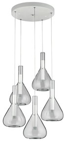 Fehér LED függőlámpa üveg búrával ø 55 cm Cipera – CINQUE