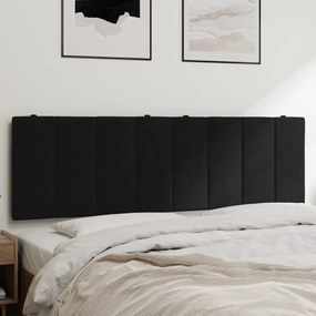 fekete bársony fejtámla párna 160 cm
