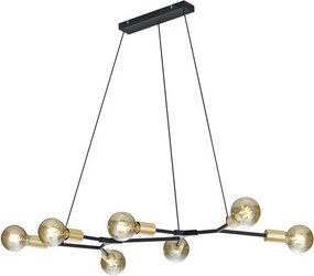 TRIO 306700732 CROSS Többágú Függesztett Lámpa Fekete E27 IP20