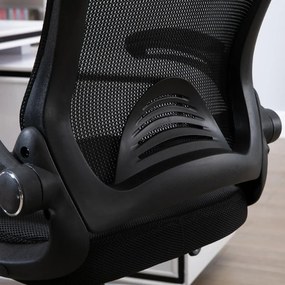 Vinsetto irodai szék, íróasztali szék, álló funkcióval, lábtartóval, forgóüléssel, szövet, fekete.