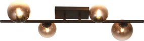Brilagi - LED felületre szerelhető csillár MILLA 4xG9/3W/230V barna/füstbarna