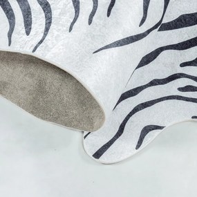 Fekete-fehér szintetikus bőr 100x135 cm Etosha – Ayyildiz Carpets