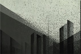 Stílusos Dekoratív Fotótapéta Flizelin Város geometria 104x70 Ragasztó