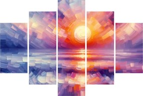 Kép - Színes művészi naplemente (150x105 cm)