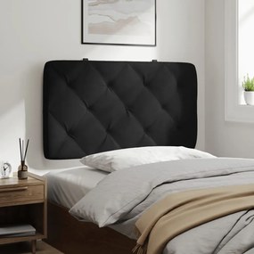 fekete bársony fejtámla párna 80 cm