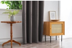 DUNES VELVET sötétítő függöny 140×250 cm, sötétszürke Felfüggesztés: Hullámos sínszalag