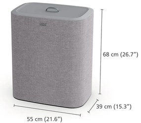 Szürke textil szennyeskosár 90 l Tota Trio – Joseph Joseph
