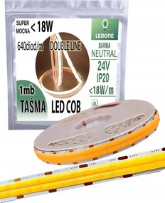 Cob Led Szalag 24V szuper erĆs 18w/m 1800 lm/m Neon vonal Double neutral 1M