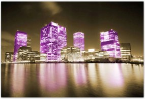 Poszterek 155x105 Anglia lila felhőkarcolói