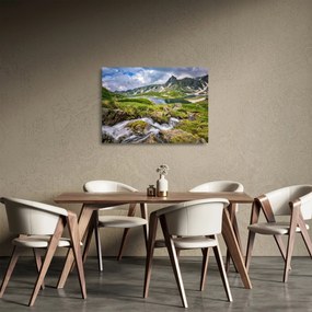 Üveg kép - Kilátás a Rila hegyre (70x50 cm)