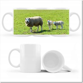 Nyomott mintás bögre Juh legeltetés Bárányok