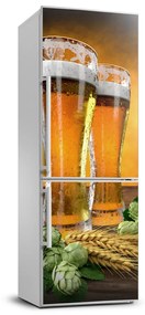 Hűtő matrica Két pohár sör FridgeStick-70x190-f-111537722