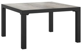 9 részes fekete-szürke polyrattan kerti ülőgarnitúral