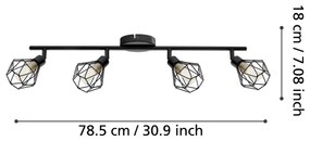 Eglo 32767 - LED Spotlámpa ZAPATA 4xG9/3W/230V