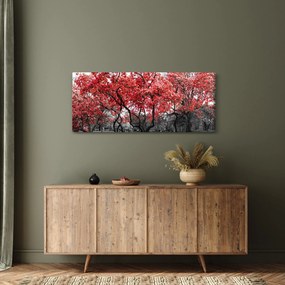 Kép - vörös fák, Central Park, New York (120x50 cm)