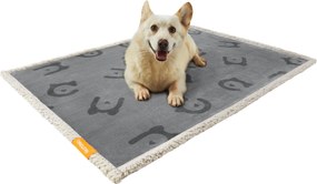 Vízálló kutyatakaró kis- és törpe kutyáknak, mosógépben mosható, szürke