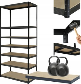 Tárolószekrény fém állvány Helios 270x110x40cm 7Px275kg 300EZER Komb