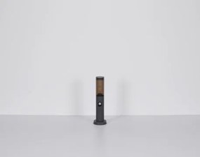 Globo 31588SA Kültéri lámpa rozsdamentes acél antracit, műanyag füst színű, IP44, ø: 127mm, M: 800mm, izzó nélkül 1x E27 23W 230V