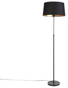 Állólámpa fekete fekete árnyékolóval 45 cm állítható - Parte