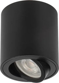 Mennyezeti spot Fekete Ø8cm GU10 10W Kanlux Bordó One Mozgatható IP20