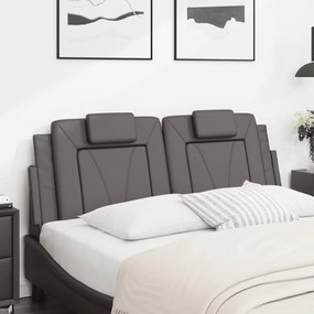szürke műbőr fejtámla párna 120 cm
