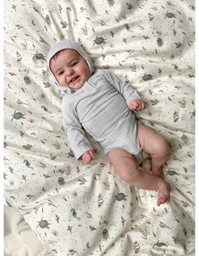 Világossárga bio pamut gyerek ágyneműhuzat babaágyhoz 70x100 cm Sea Garden – Cam Cam Copenhagen