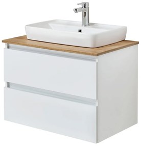Fehér függő szekrény mosdókagyló nélkül 75x53 cm Set 360 - Pelipal