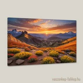Napkelte a hegyekben tájkép – természetes harmónia otthonodban 60x40 cm