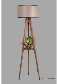 Állólámpa TRIPOD 1xE27/60W/230V bézs/barna
