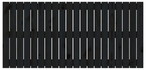 fekete tömör fenyőfa fali fejtámla 127,5 x 3 x 60 cm