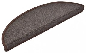 15 darab kávébarna lépcsőszőnyeg 56 x 17 x 3 cm