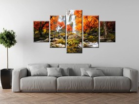 Gario Vászonkép Oszi vízesés - 5 részes Méret: 100 x 70 cm