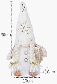 Sötétben világító karácsonyi manó JINGLE 30 cm - különböző fajták Termék színe: Barna