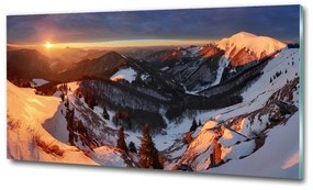 Üvegfotó Tél a hegyekben osh-80261323