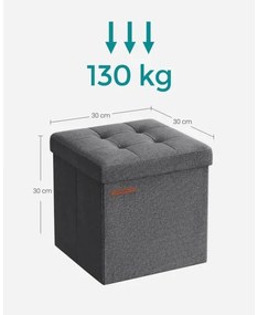 SULTAN puff 30x30 cm szürke