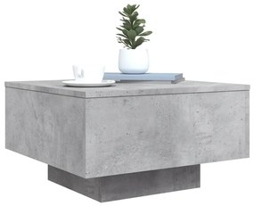 Betonszürke szerelt fa dohányzóasztal 55x55x31 cm