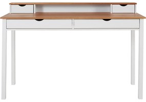 Gava fehér-barna íróasztal polccal borovi fenyőből - Støraa