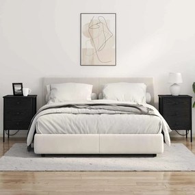 Éjjeli Szekrények 2 pcs Musta tammi 42 x 41 x 61 cm Faanyag
