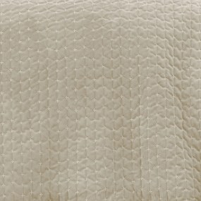 Bézs bársony steppelt ágytakaró 240x260 cm Attica Velvet Embroidered – Bianca