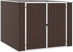 vidaXL barna horganyzott acél kerti fészer 195 x 198 x 159 cm
